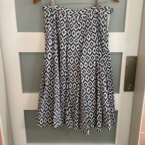 100% cotton flare skirt